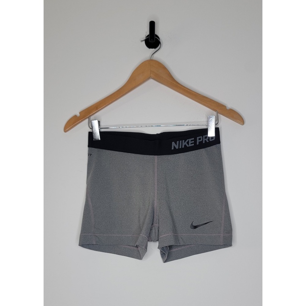 Nike Pro Dri Fit Fitted Shorts Women's Size Medium Gray 3" Inseam